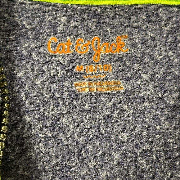 🔷CAT & JACK: BOY OR GIRL blue w/Paint splotches zip-up hooded jacket, M 8/10🔷 - Picture 2 of 6